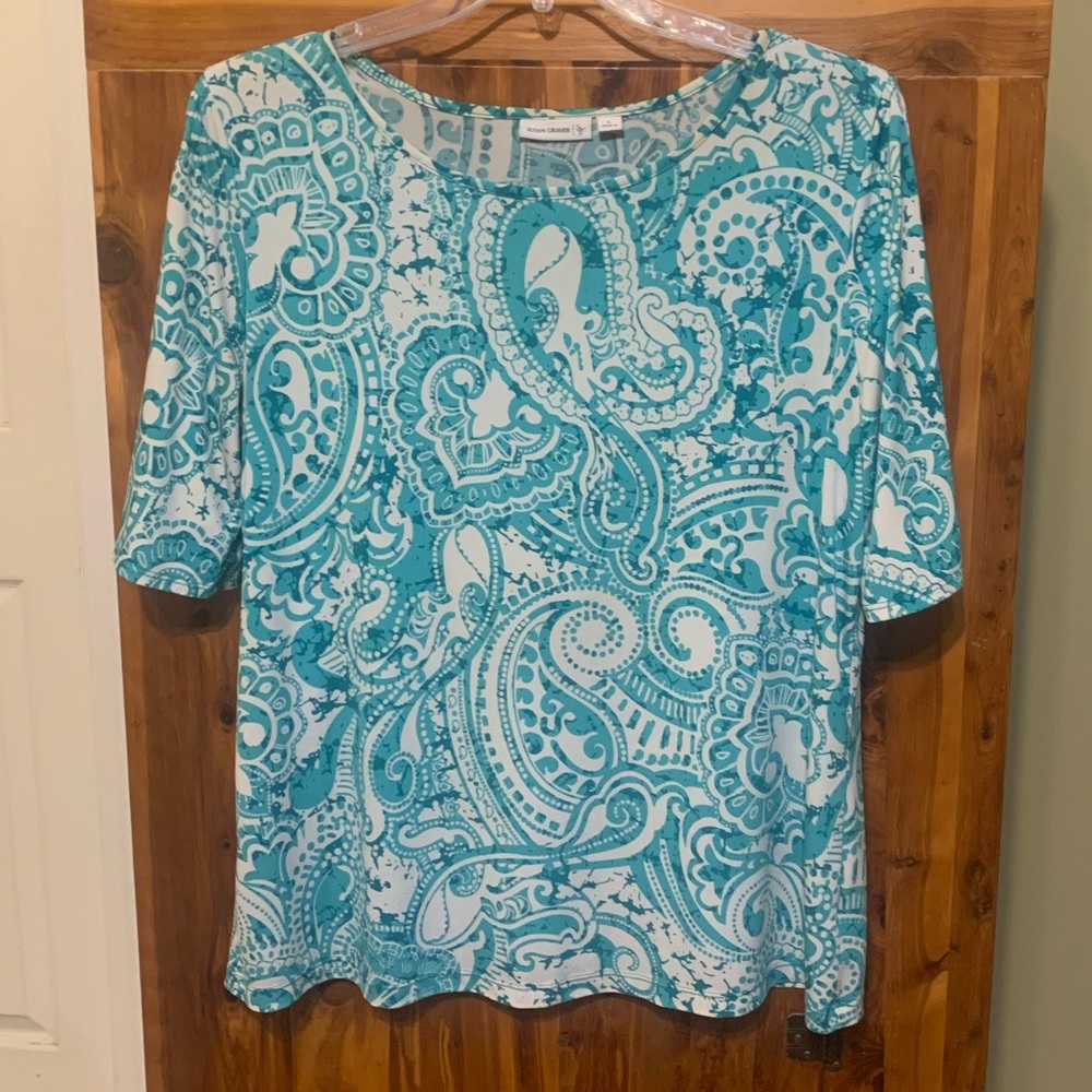 Susan Graver Liquid Knit Top with Split Sleeves